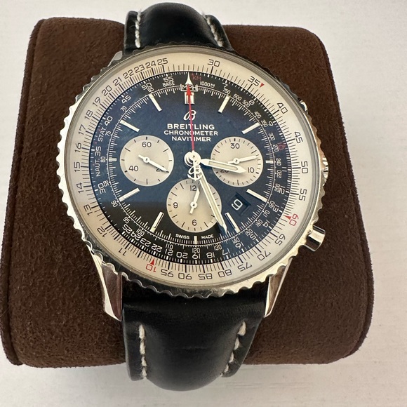 Breitling watch. With paper work and leather case - Picture 4 of 8